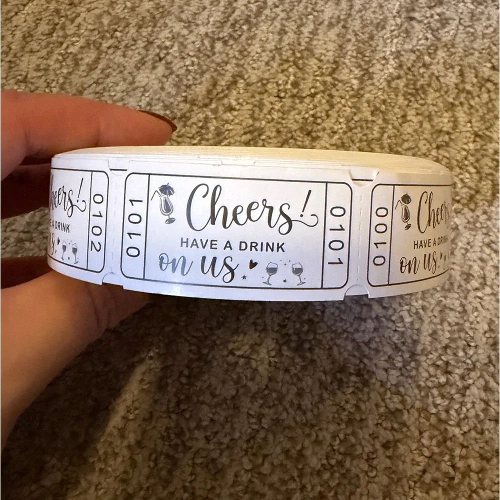 Drink Ticket Roll - White